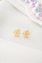 Heliophilia Silver Pendientes de Plata de Ley 925 con Baño de Oro y Circón